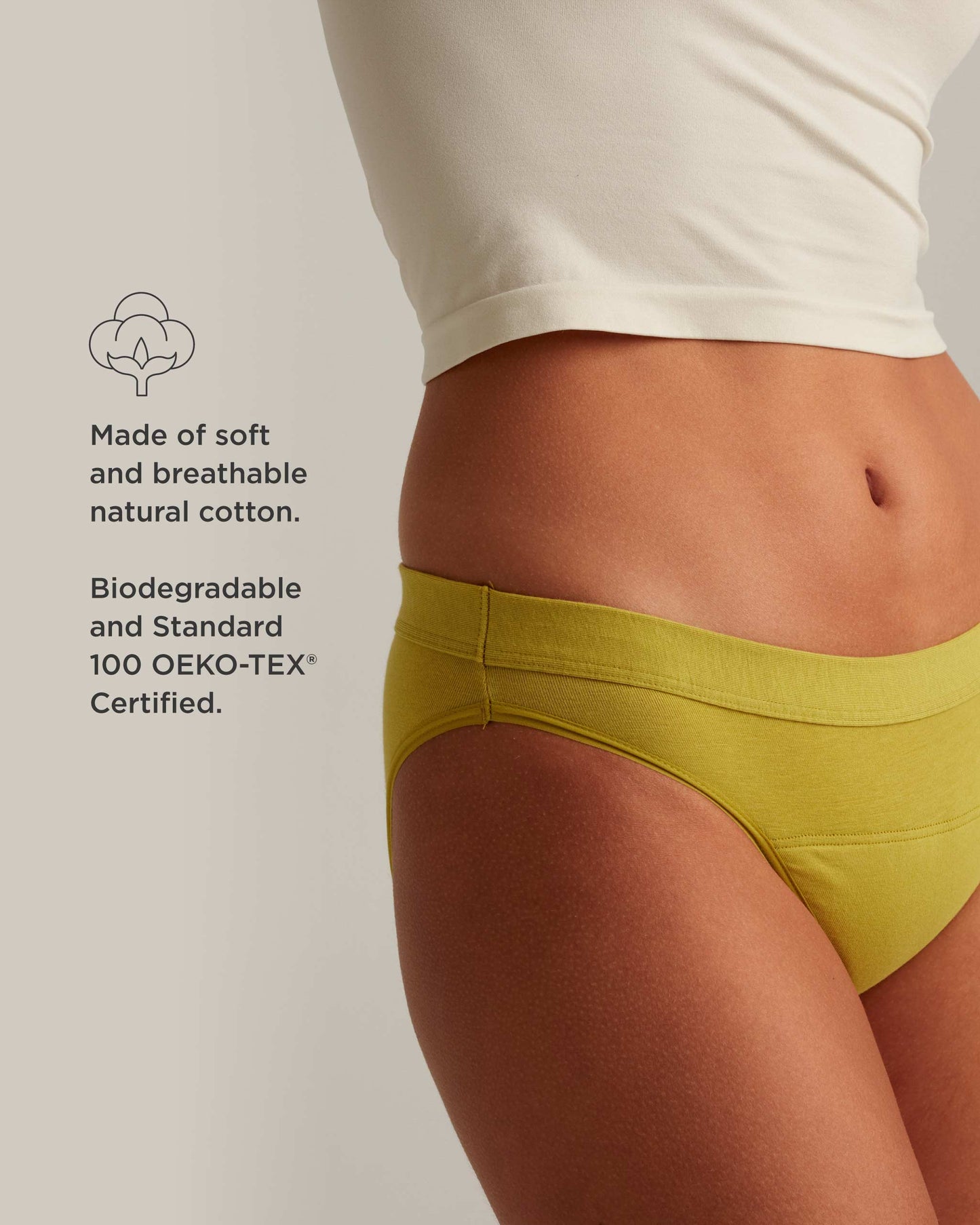 Saalt Wear Leakproof Cotton Bikini