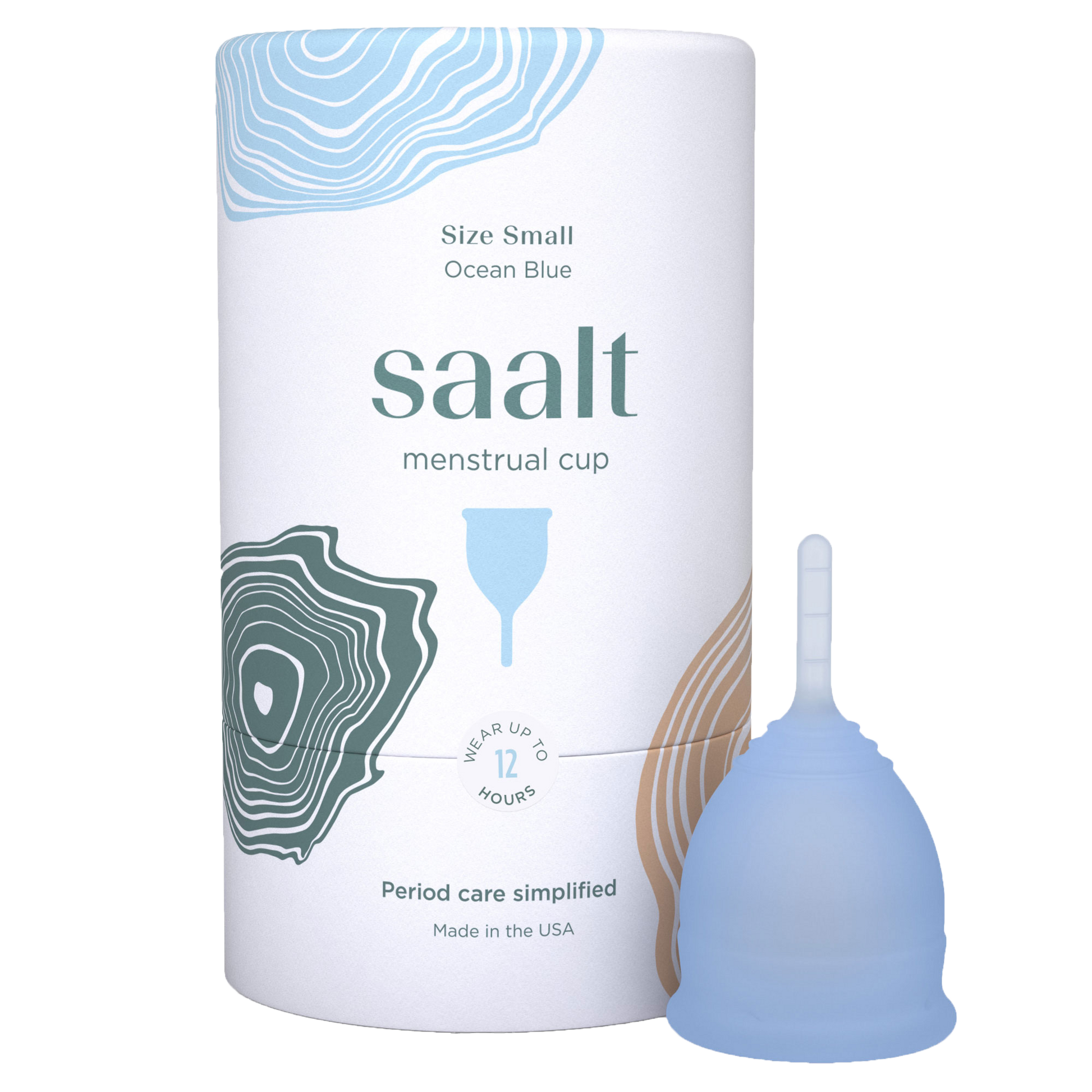 Saalt menstrual cup best period cup Small Ocean Blue