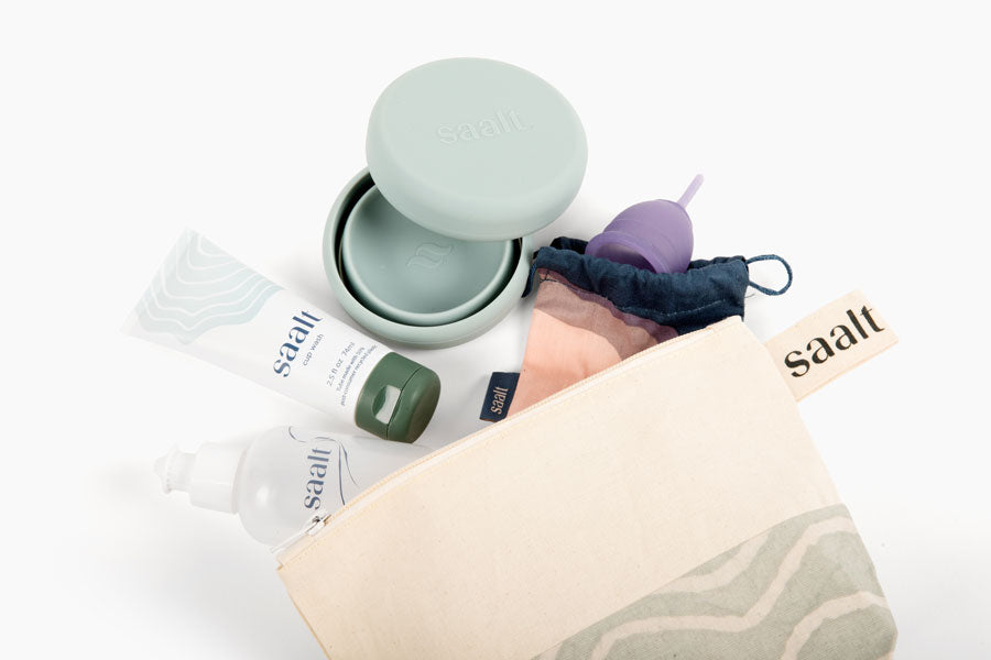 Saalt Travel Kit for Cleaning Cups and Discs on the Go