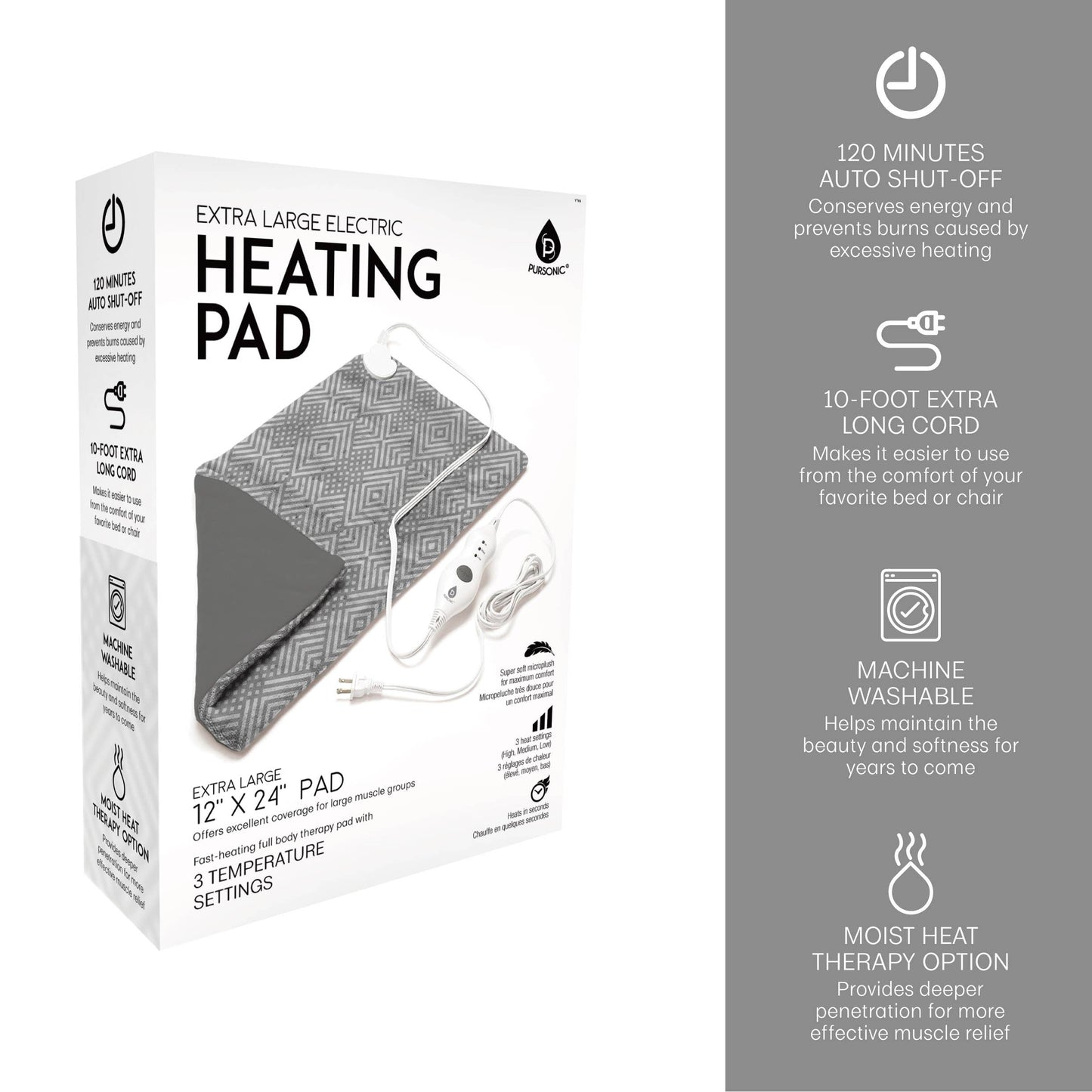 XL Electric Heating Pad- Lavender