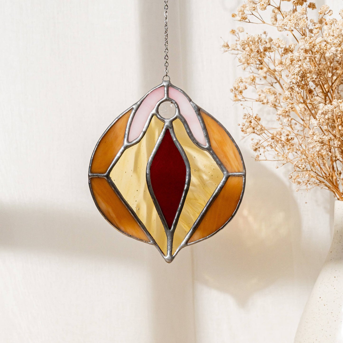 Stained Glass Vulva Art - Medium