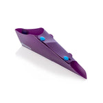 The GoPee - Stand to Pee Device is a purple, foldable silicone funnel with blue snap buttons, forming a triangular or cone shape and displayed on a white background.
