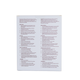 The back of The Cramp Care Patch box features small black text on white detailing instructions, safety info, and cautions. This wearable patch relieves cramps, but key details can be hard to read because of the tiny font size.