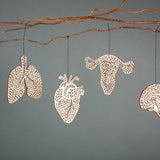 Anatomical Uterus Wooden Ornament