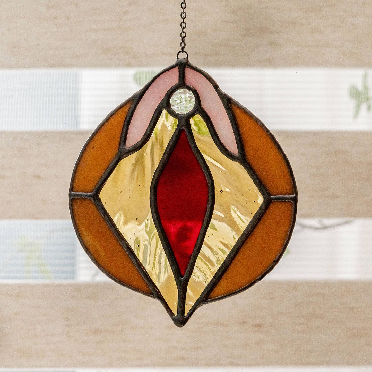 Stained Glass Vulva Art - Medium