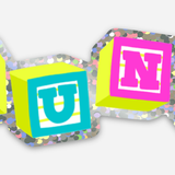 Glitter Blocky Cunt sticker