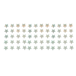 A grid of 60 Twinkle Toes Pimple Patches, iridescent and star-shaped, arranged in six rows on a white background.