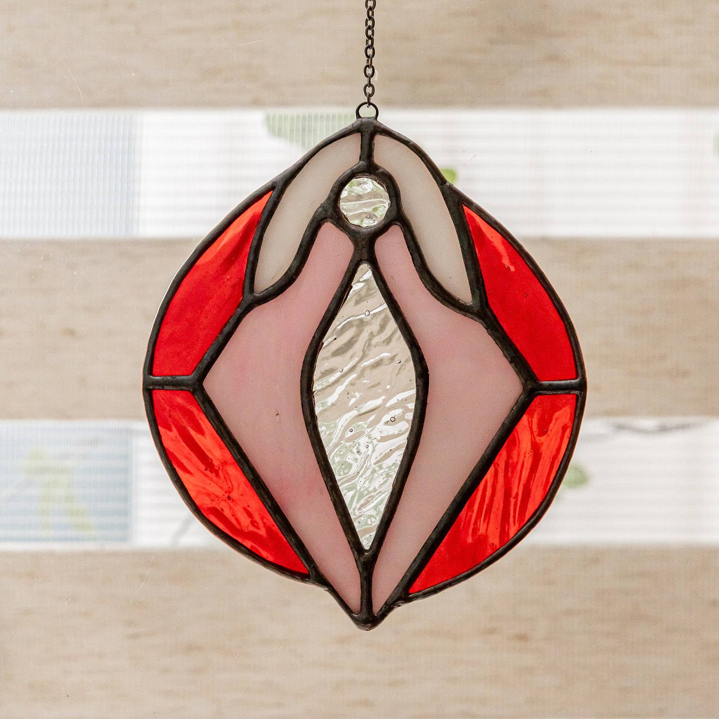 Stained Glass Vulva Art - Medium