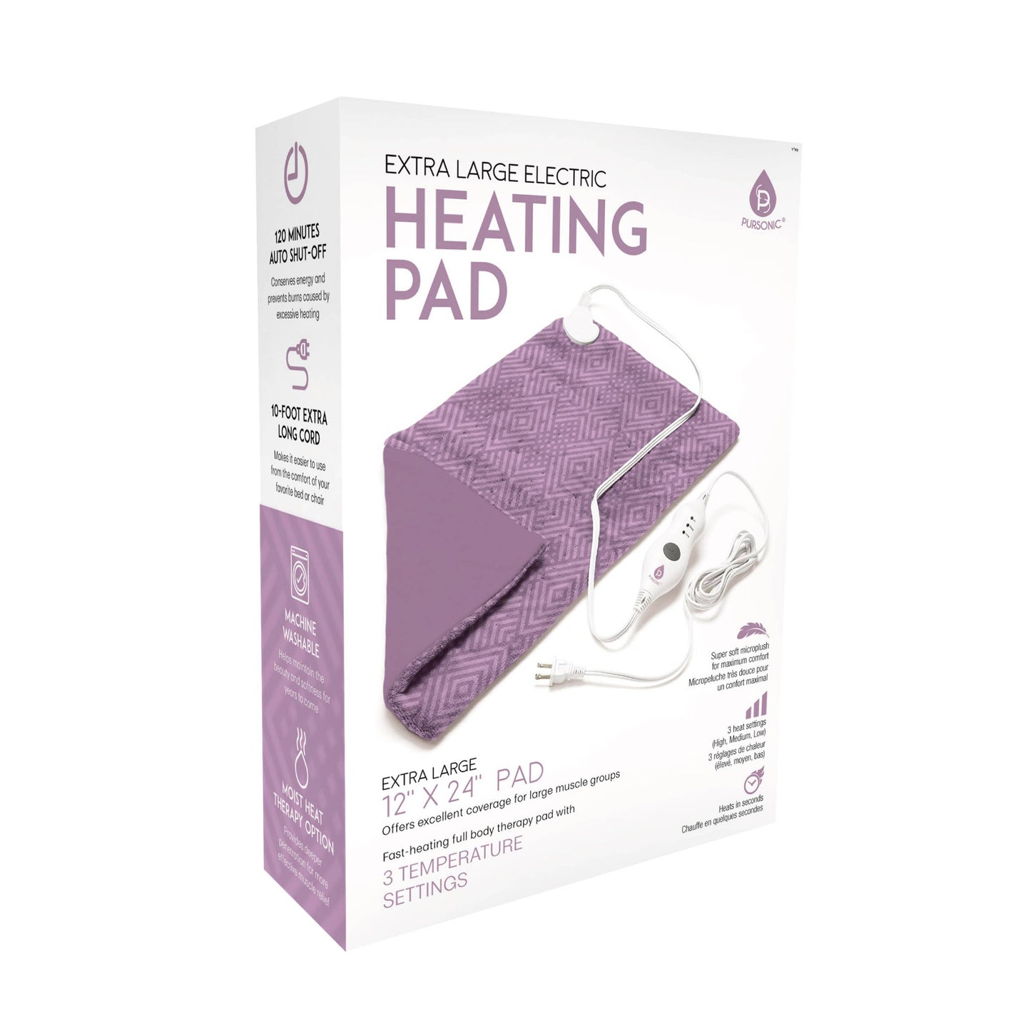 XL Electric Heating Pad- Lavender