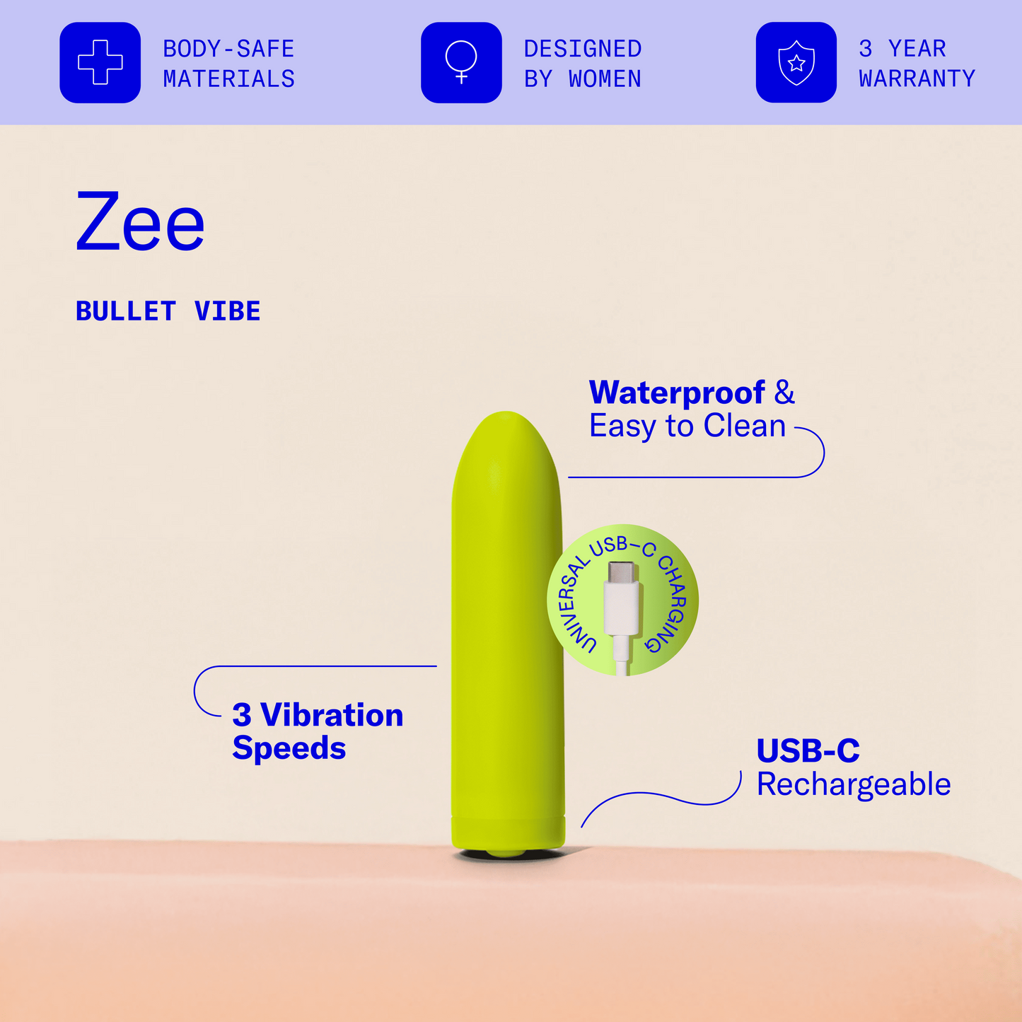 Zee Bullet Vibrator by Dame