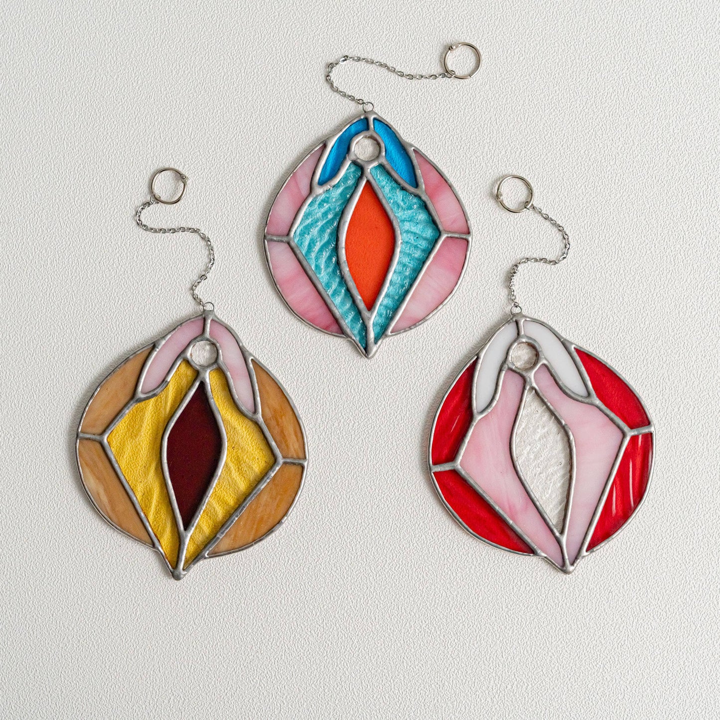 Stained Glass Vulva Art - Medium