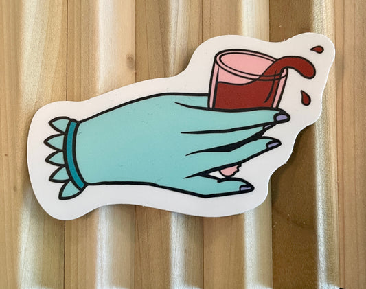 Cup in Hand Sticker