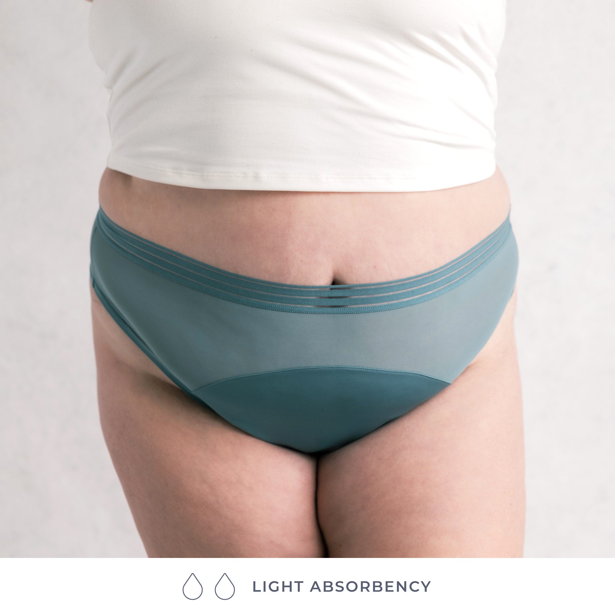 Saalt Wear Leakproof Mesh Thong - Light