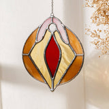 Stained Glass Vulva Art - Medium