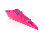 The GoPee - Stand to Pee Device is a bright pink, wedge-shaped plastic aid with blue buttons, photographed on a white background.