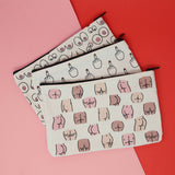 The Middle Finger Makeup Bag Pouch by Unblushing is a wet bag made from Cotton.