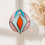 Stained Glass Vulva Art - Medium