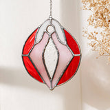 Stained Glass Vulva Art - Medium