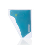 The GoPee - Stand to Pee Device is a blue, flexible, pocketable female urination aid shown inside a transparent plastic storage case on a white background.