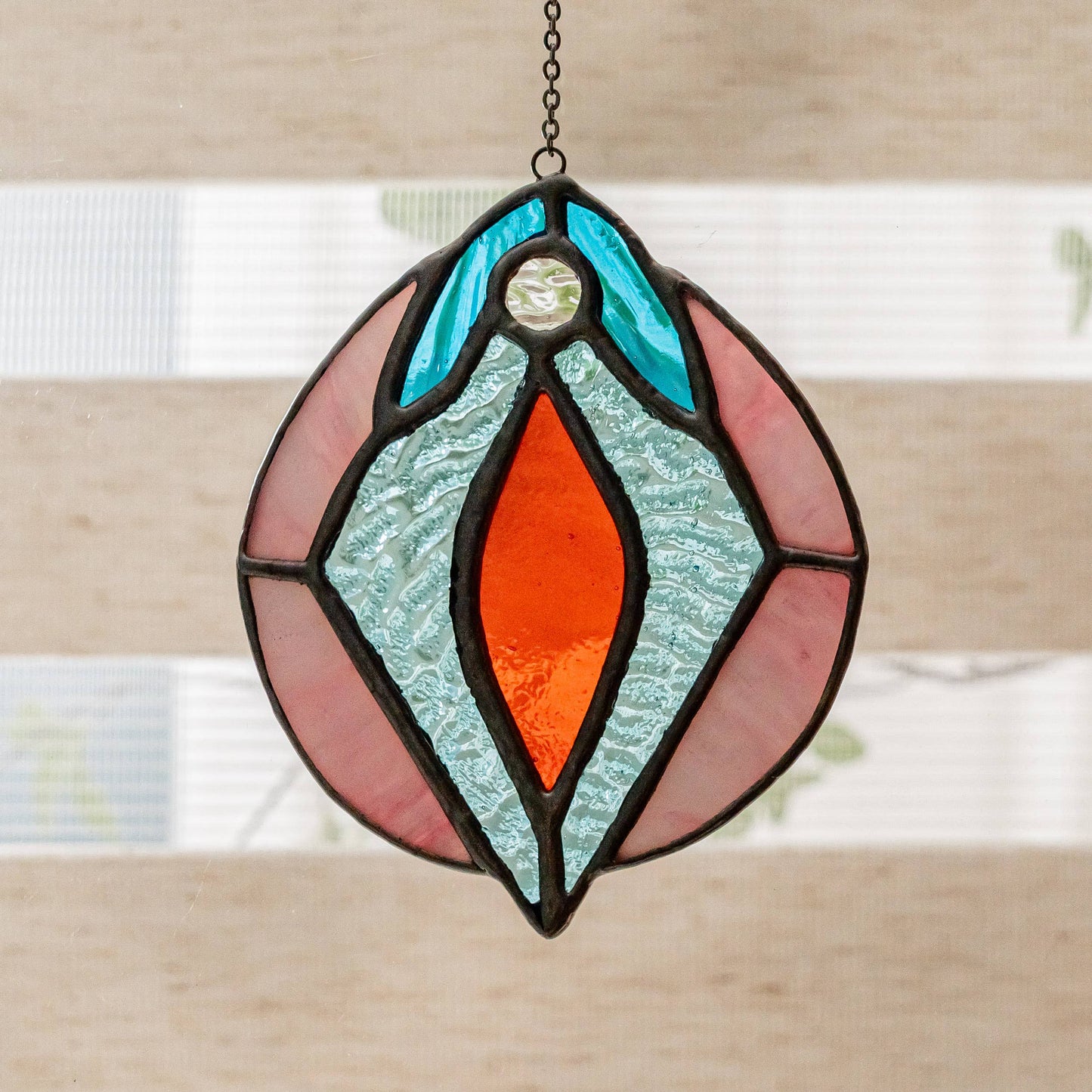Stained Glass Vulva Art - Medium