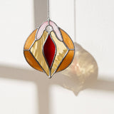 Stained Glass Vulva Art - Medium