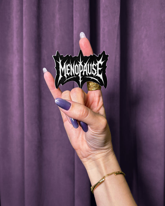 Menopause Metal Logo Sticker