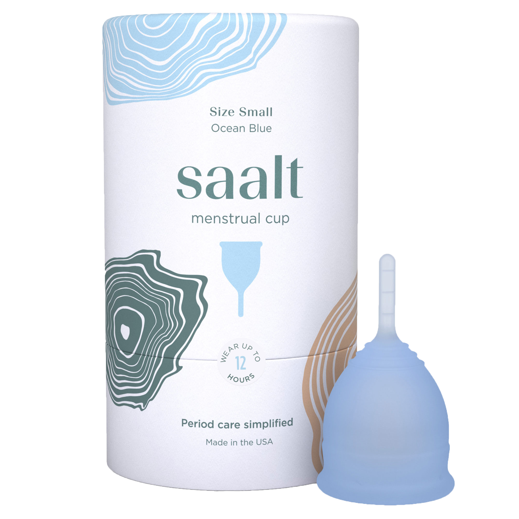 Saalt menstrual cup best period cup Small Ocean Blue