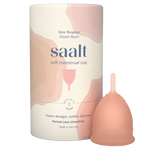 Saalt Soft menstrual cup best period cup Regular Large Desert Blush