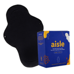 Aisle reusable cloth pad size Super packaging with black pad