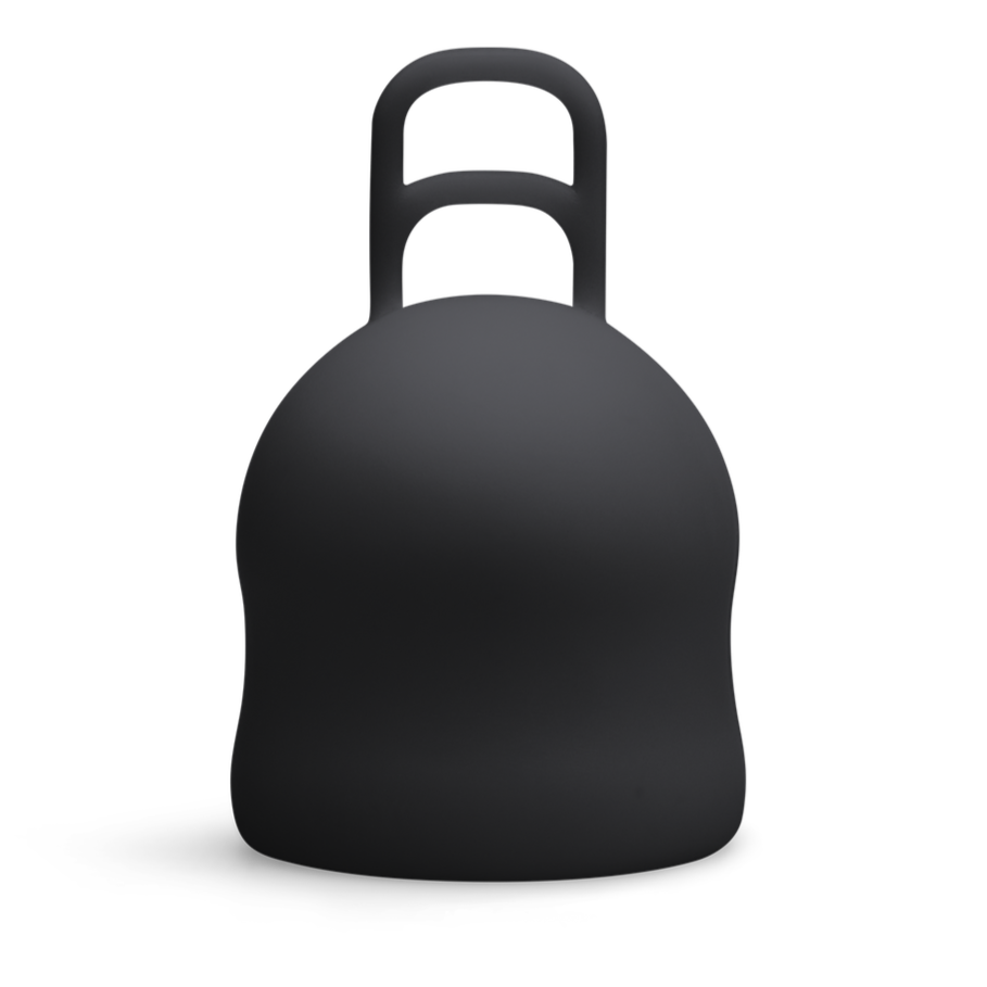 Merula XL in midnight black menstrual cup for heavy periods