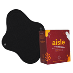 Aisle reusable cloth pad size Mini packaging with one black pad