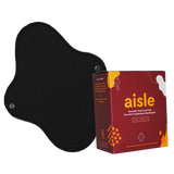 Aisle reusable cloth pad size Mini packaging with one black pad