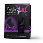 Merula XL in midnight black menstrual cup for heavy periods