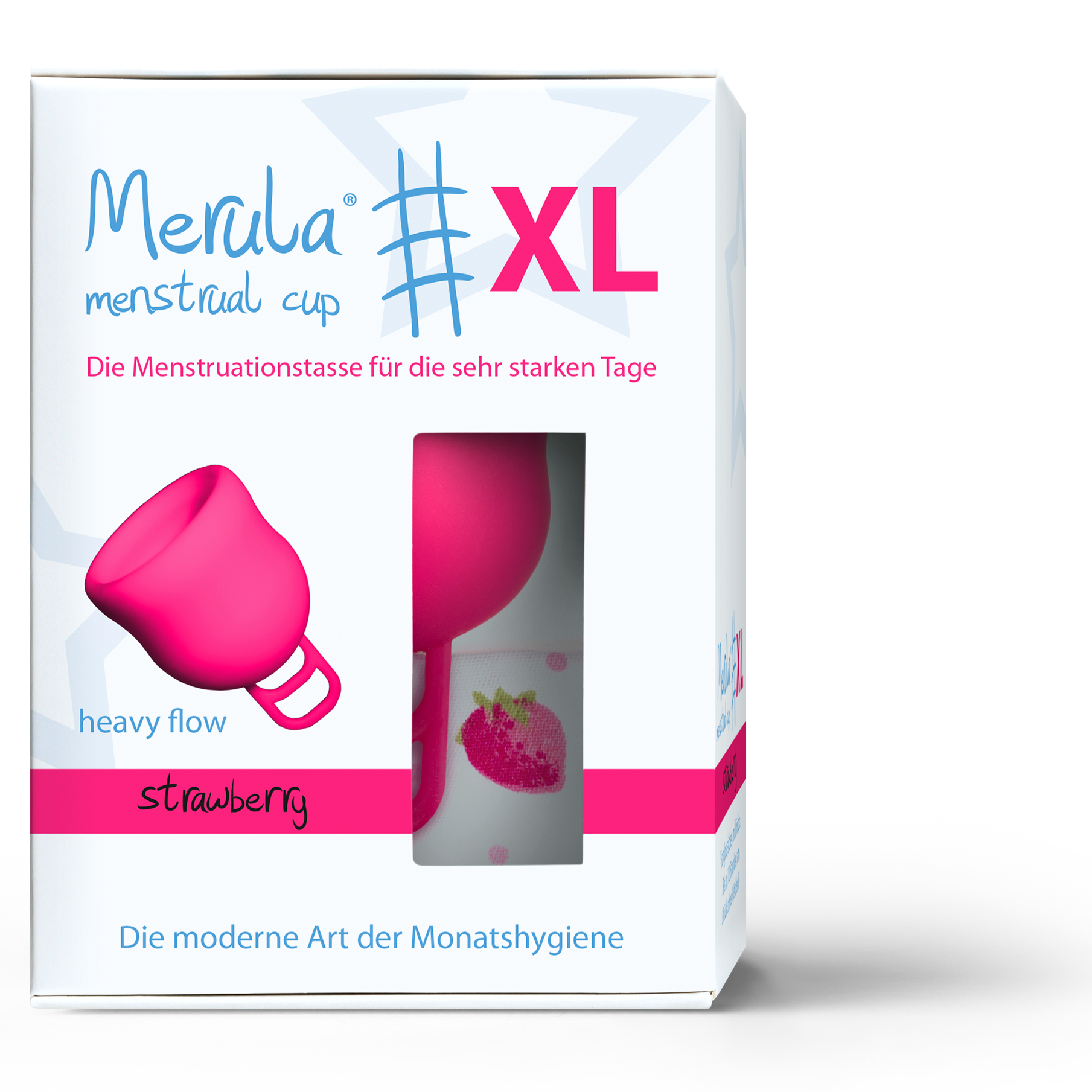 Merula XL menstrual cup pink strawberry